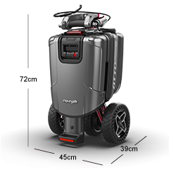 ATTO電動代步車SPORT升級版可折疊成小型拉桿行李箱模式